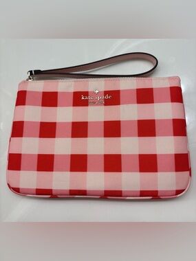 kate spade gingham wristlet